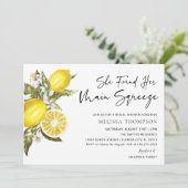 Lemon Main Squeeze Brautparty Einladung (Stehend Vorderseite)