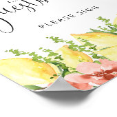 Lemon Main Squeeze Brautparty Guest Book Poster (Ecke)