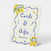 Lemon Main Squeeze Brautparty Karten und Geschenke Sockelschild (Vorderseite)