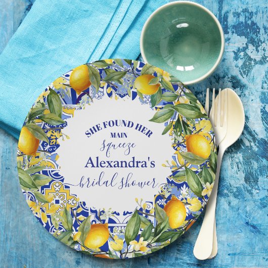 Lemon Main Squeeze Brautparty Pappteller