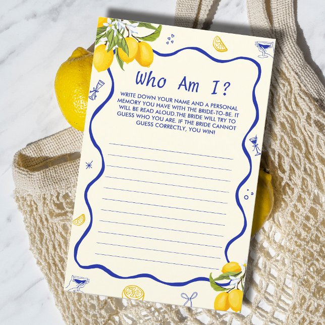Lemon Main Squeeze Brautparty Raten Sie, wer spiel (Von Creator hochgeladen)