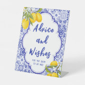 Lemon Main Squeeze Brautparty Ratschläge & Wünsche Sockelschild (Vorderseite)