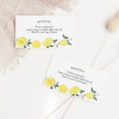 Lemon Main Squeeze Brautparty Registrierungskarte Visitenkarte