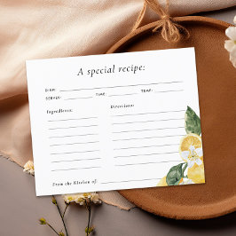 Lemon Main Squeeze Brautparty Rezept Card