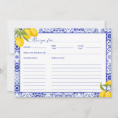 Lemon Main Squeeze Brautparty Rezept Card Einladung (Vorderseite)