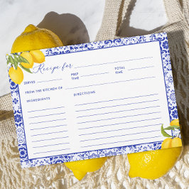 Lemon Main Squeeze Brautparty Rezept Card Einladung