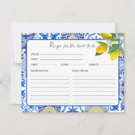 Lemon main squeeze Brautparty Rezept Card Mitteilungskarte