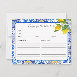 Lemon main squeeze Brautparty Rezept Card Mitteilungskarte