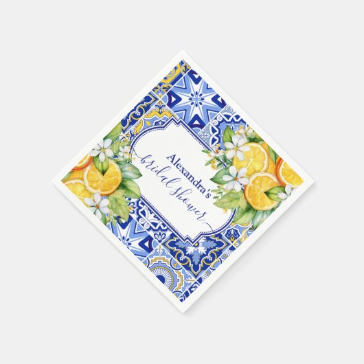 Lemon Main Squeeze Brautparty Serviette (Ecke)