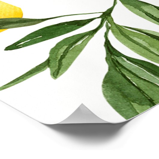 Lemon Main Squeeze Brautparty Willkommenspender Poster (Ecke)