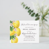 Lemon Main Squeeze Bridal Dusche Einladung Postkarte (Stehend Vorderseite)