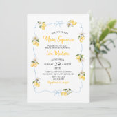 Lemon main squeeze Bridal shower invitation Einladung (Stehend Vorderseite)
