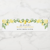 Lemon Main Squeeze Bridal Shower Wedding Favor Wasserflaschenetikett (Einzelnes Label)