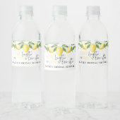 Lemon Main Squeeze Bridal Shower Wedding Favor Wat Wasserflaschenetikett (Flaschen)