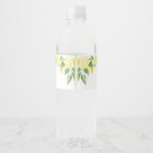 Lemon Main Squeeze Bridal Shower Wedding Favor Wat Wasserflaschenetikett (Rückseite)