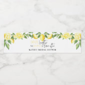 Lemon Main Squeeze Bridal Shower Wedding Favor Wat Wasserflaschenetikett (Einzelnes Label)