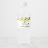 Lemon Main Squeeze Bridal Shower Wedding Favor Wat Wasserflaschenetikett (Vorderseite)