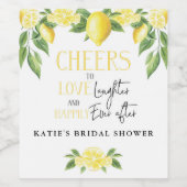 Lemon Main Squeeze Bridal Shower Wedding Favor Weinetikett (Einzelnes Label)