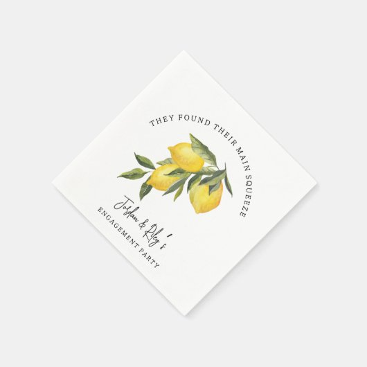 Lemon Main Squeeze Gender Neutral Engagement Parte Serviette (Ecke)