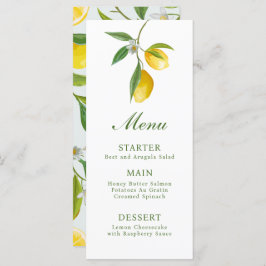 Lemon Main Squeeze Menu Card Menükarte