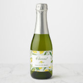 Lemon Main Squeeze Mini Champagne Flasche Schaumweinetikett (Vorderseite)