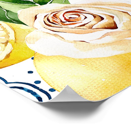 Lemon Main Squeeze Mosaik Brautparty Willkommen Poster (Ecke)