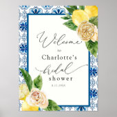 Lemon Main Squeeze Mosaik Brautparty Willkommen Poster (Vorne)