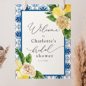 Lemon Main Squeeze Mosaik Brautparty Willkommen Poster