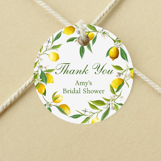 Lemon Main Squeeze Round-Favor-Tag Geschenkanhänger