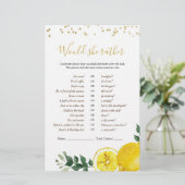 Lemon Main Squeeze würde sie lieber Spiele (Stehend Vorderseite)