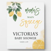 Lemon Mamas Haupt Squeeze Baby Shower Plaque Fotoplatte (Vorderseite)
