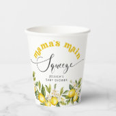 Lemon Mamas Hauptpresse Babydusche Pappbecher (Vorderseite)