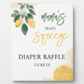 Lemon Mamas Squeeze Diaper Raffle Baby Dusche Fotoplatte (Vorderseite)