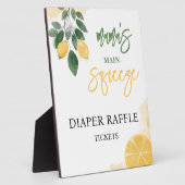 Lemon Mamas Squeeze Diaper Raffle Baby Dusche Fotoplatte (Seite)