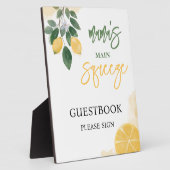 Lemon Mamas Squeeze Guestbook Baby Shower Fotoplatte (Seite)