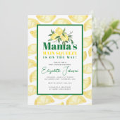 Lemon Mamas wichtigste Squeeze-Baby-Dusche Einladu Einladung (Stehend Vorderseite)