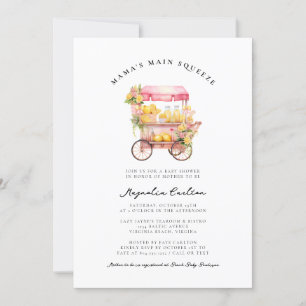 Lemon Mamas wichtigste Squeeze-Baby-Dusche Einladu Einladung