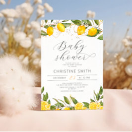 Lemon Mamas wichtigste Squeeze-Baby-Dusche Einladu Einladung