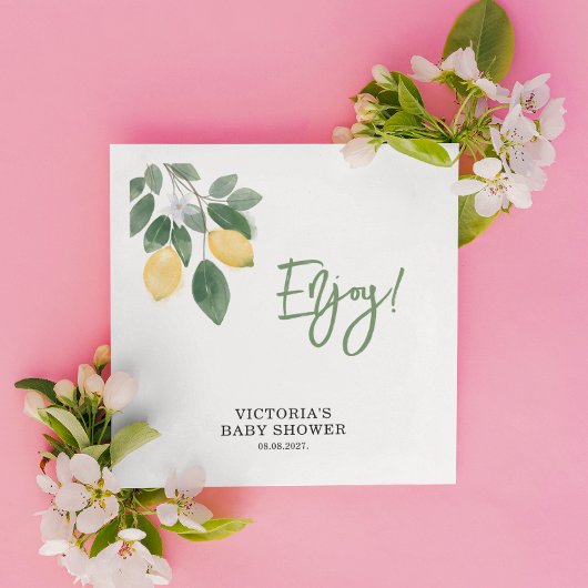 Lemon Mamas wichtigste Squeeze Baby-Dusche Serviette