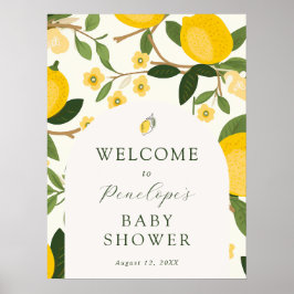 Lemon Mamas wichtigste Squeeze Baby Dusche Willkom Poster