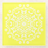 Lemon Mandala Glasuntersetzer (Vorderseite)