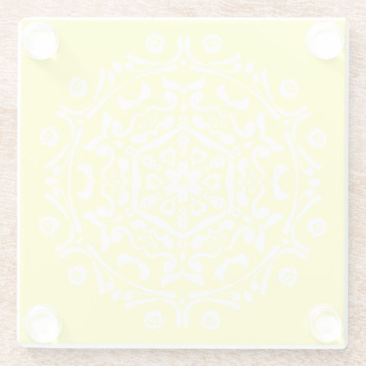 Lemon Mandala Glasuntersetzer (Rückseite)