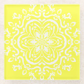 Lemon Mandala Glasuntersetzer (Vorderseite)