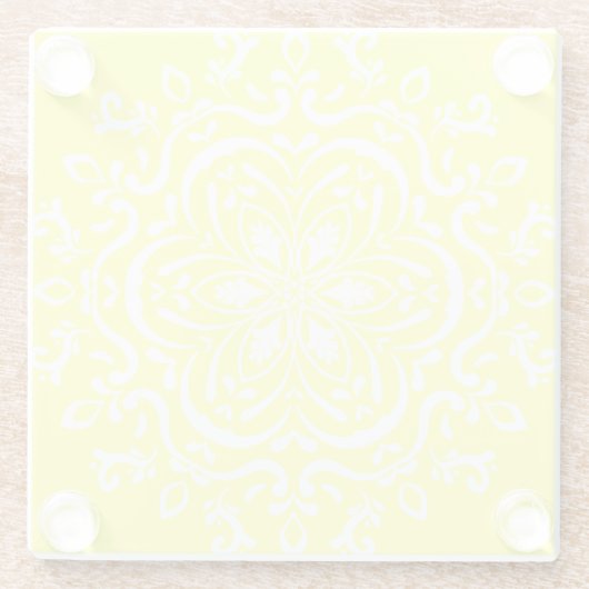 Lemon Mandala Glasuntersetzer (Rückseite)