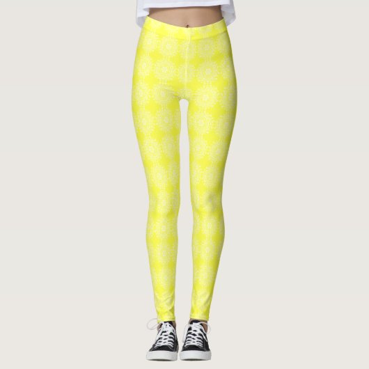 Lemon Mandala Leggings (Vorderseite)