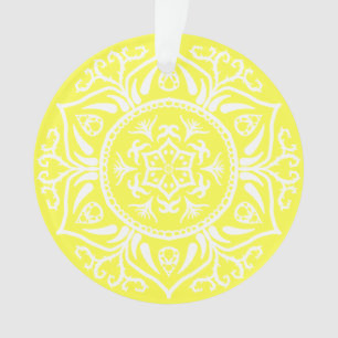 Lemon Mandala Ornament