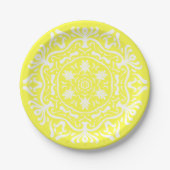 Lemon Mandala Pappteller (Vorderseite)