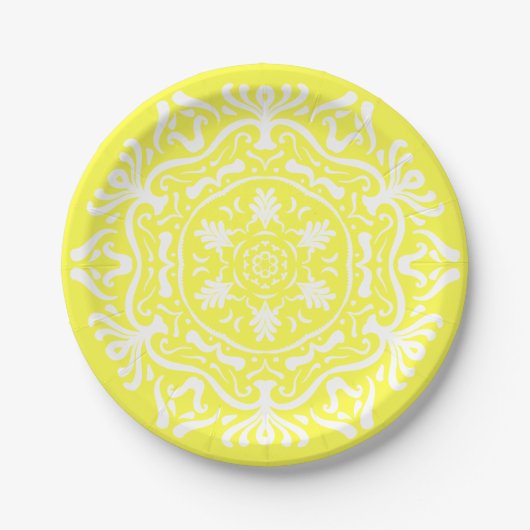 Lemon Mandala Pappteller (Vorderseite)