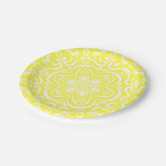 Lemon Mandala Pappteller (Schrägansicht)