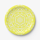 Lemon Mandala Pappteller (Vorderseite)
